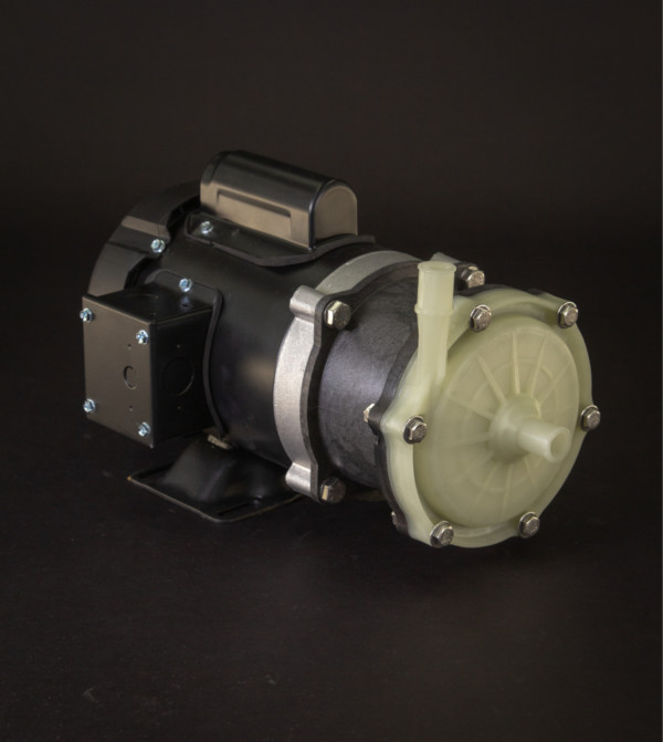 March Pump’s 335-AP-MD centrifugal sealless magnetic drive pumps constructed from Polypropylene ideal for low flow high head applications.