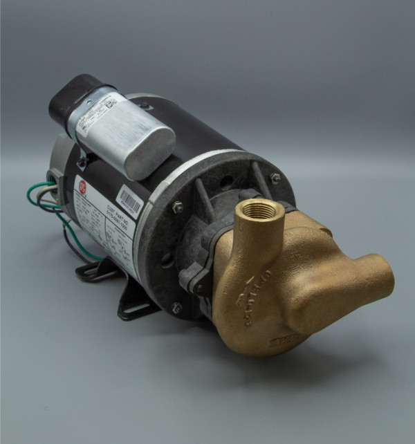March Pump’s 830-BR-T centrifugal sealless magnetic drive bronze pumps ideal for hot water applications.