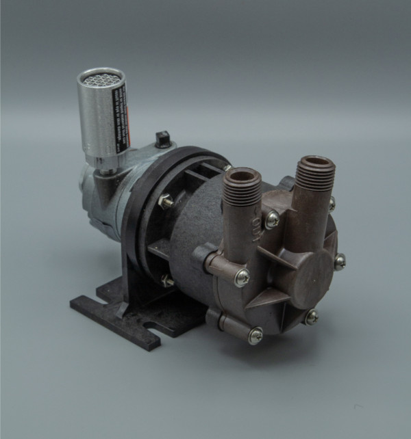 March Pump’s MDX-MT3-AM centrifugal sealless magnetic drive air powered pumps ideal for chemical applications.
