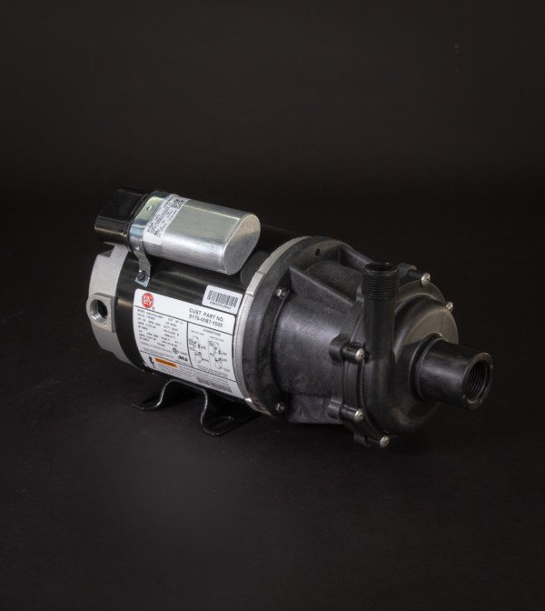 March Pump’s TE-5.5C-MD-AC centrifugal sealless magnetic drive pumps constructed from Polypropylene ideal for chemical applications.