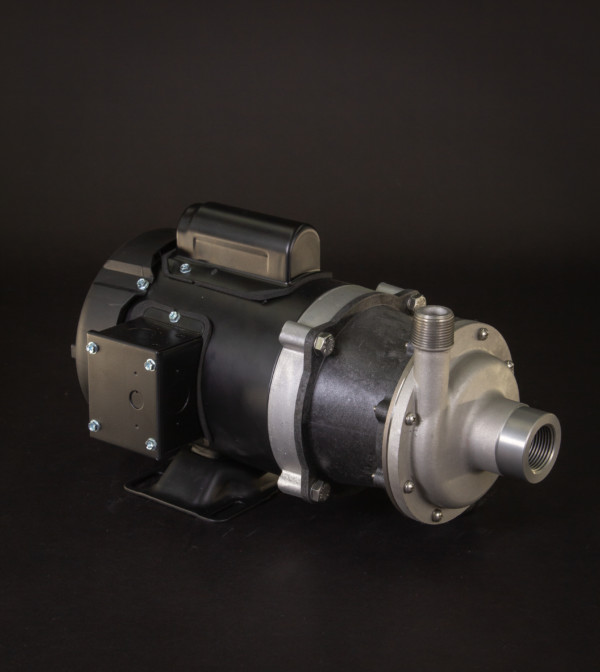 March Pump’s TE-5.5K-MD centrifugal sealless magnetic drive pumps constructed from 316 Stainless Steel ideal for chemical applications.