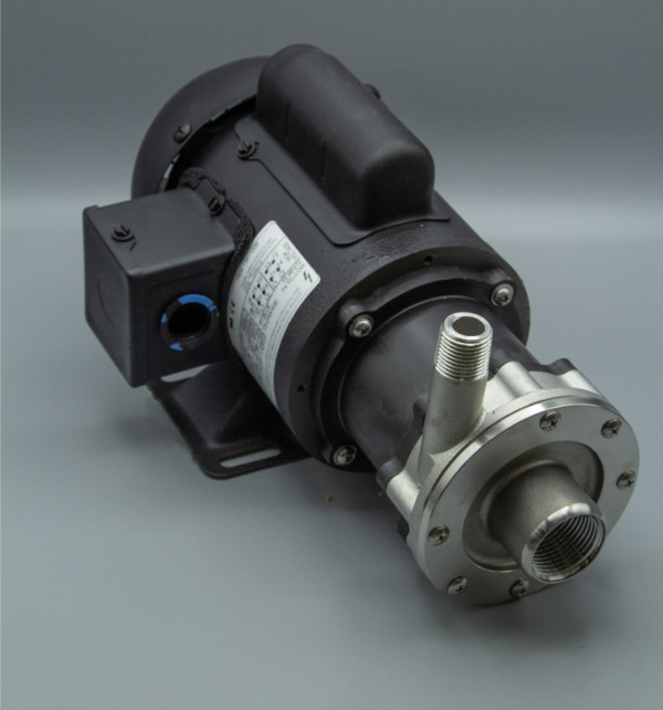 March Pump’s TE-5S-MD centrifugal sealless magnetic drive pumps constructed from 316 Stainless Steel ideal for chemical applications.