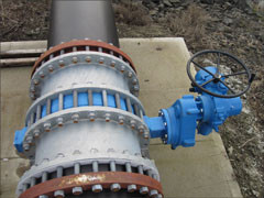 Large valve on a pump
