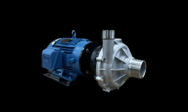 March Pump’s TE-10PS-MD centrifugal sealless magnetic drive pumps constructed from 316 Stainless Steel and Polypropylene.  